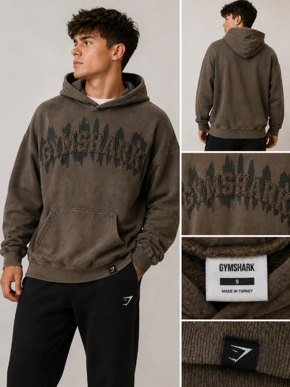 Gymshark Hoodie Brown Olive Sweatshirt